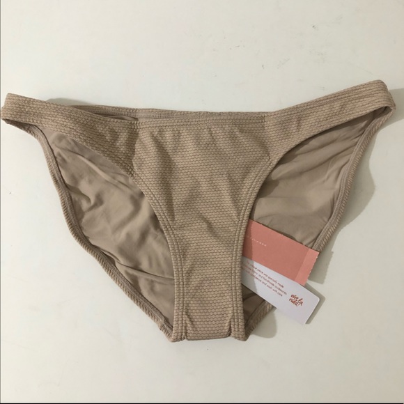 NWT Pilyq Bikini Bottom Swim Tan Beige L - Picture 7 of 9